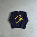 Corteiz C Star Mohair Knit Sweater 'Navy'